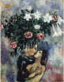 Liebhaber unter Lilien Zeitgenosse Marc Chagall